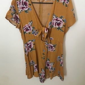 Yellow Floral Romper